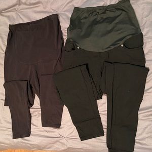 2 pairs of black maternity pants